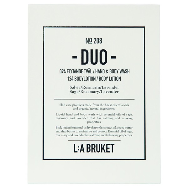 No. 208 Duo-kit Liquid Soap/Body Lotion Sage/Rosemary/Lavender 190 ml