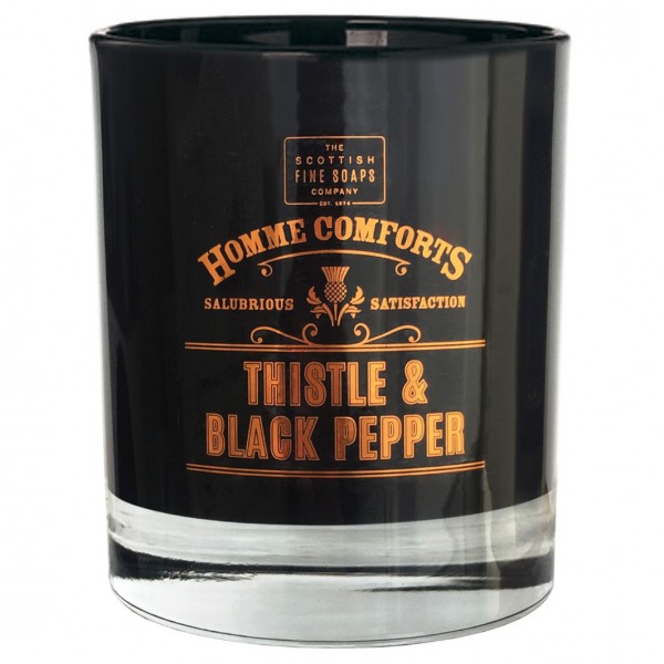 Men's Grooming Thistle & Black Pepper Candle in Glass