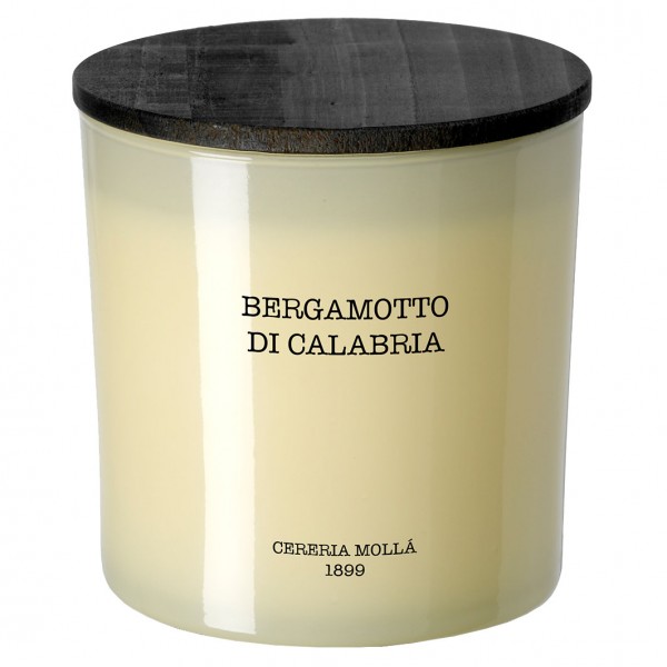 XL Vegane 2-3-Docht-Pflanzenwachskerze - Bergamotte di Calabria, im Glas 600g