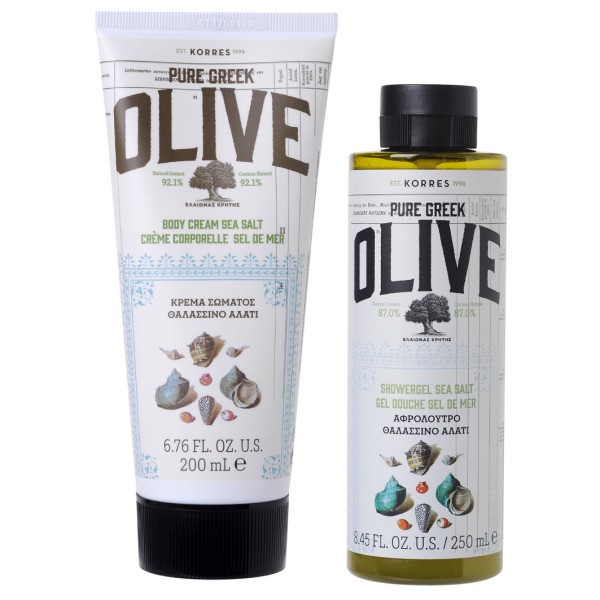 OLIVE Pure Greek Olive & Sea Salt Körperpflege Set