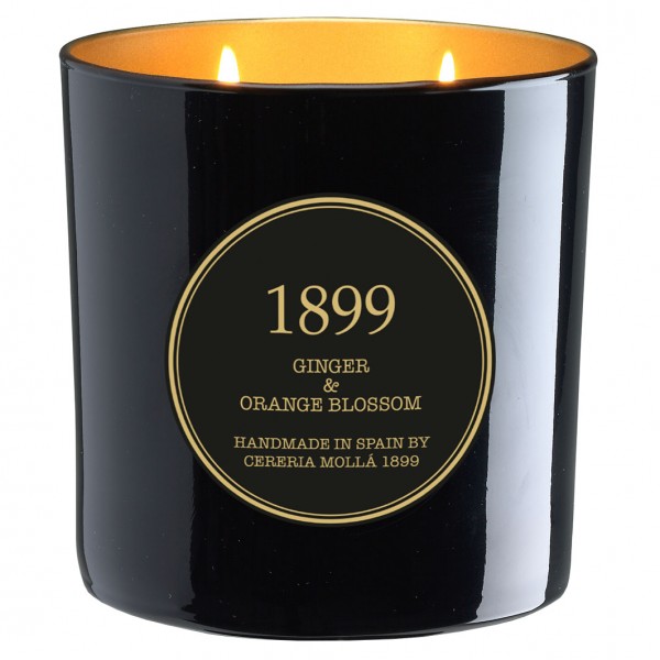 CERERÍA MOLLÁ 1899 GOLD EDITION „Ginger & Orange Blossom“ Premium 3-Docht Duftkerze. 700g.