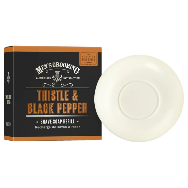 Men's Grooming Thistle & Black Pepper Shave Soap Refill 100g