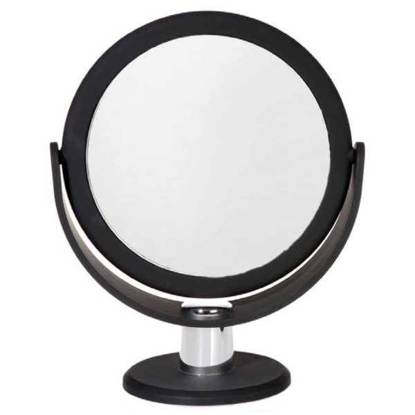 Standspiegel schwarz gummiert, 10x Vergrößerung, Ø14,5cm