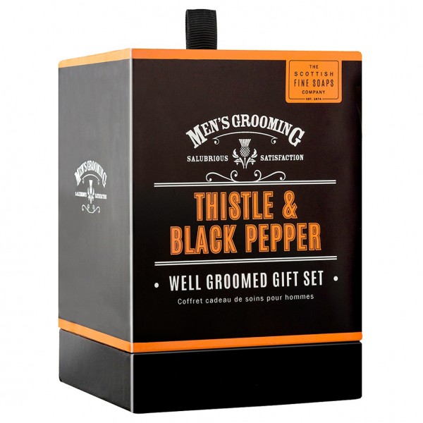 Men's Grooming Thistle & Black Pepper Well Groomed Gift Set